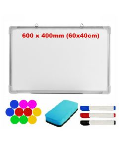 Avartek Magnetic Drywipe Whiteboard Aluminium Frame - 600 x 400mm (60 x 40cm)