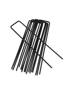 100 Black Galvanised Grass Pins 150mm