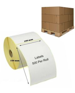 102 x 152mm (4x6" 500 Labels) Zebra Thermal Labels (72 Boxes) - 1 Pallet 