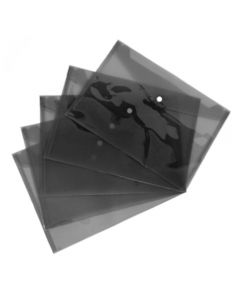 A4 Document Wallets Transparent Black Polypropylene 23.5 x 33.5 cm Pack of 5