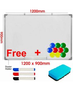 Avartek Magnetic Drywipe Whiteboard Aluminium Frame - 1200 x 900mm (120 x 90cm)