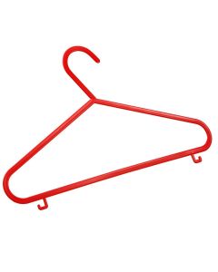 40 x Red Plastic Children's Clothes Hangers with Shoulder Notches - 29cm