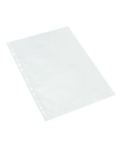 100 Punched Pockets A4 Clear Plastic Filing Wallets Protective Sleeves 11 Holes