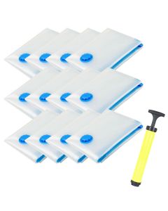 10 Large Vacuum Storage Bags (100 x 80cm) with Hand Pump