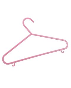 Pink Plastic Children's Clothes Hanger with Shoulder Notches - 29cm