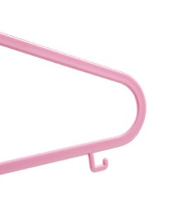 Pink Plastic Children's Clothes Hanger with Shoulder Notches - 29cm