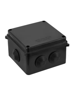 IP65 Waterproof Black Surface Junction Box (100x100x70mm)