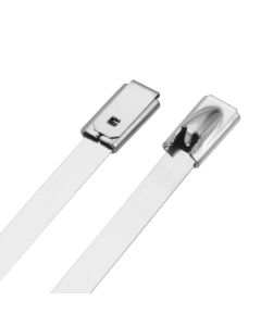 4.6mm x 1200mm Stainless Steel Silver Cable Ties  - Pack of 100