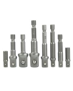 8 pcs Chrome Vanadium Steel Socket Adapter Wrench Hex Drill Bites Set Power Tools