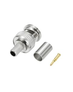 BNC RG59u Male 3 Piece Crimp Connector