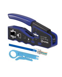 Professional RJ45 Crimping Tool Crimper for CAT6a CAT6 CAT5e CAT5 Pass Through Connectors