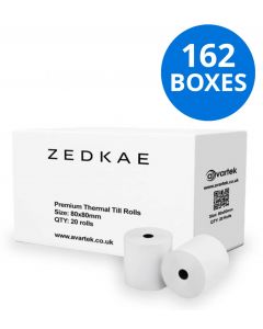 80x80mm Thermal Paper Till Rolls (162 Boxes) - 1 Pallet