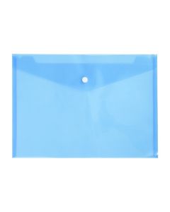 A4 Document Wallets Transparent Blue Polypropylene 23.5 x 33.5 cm Pack of 5