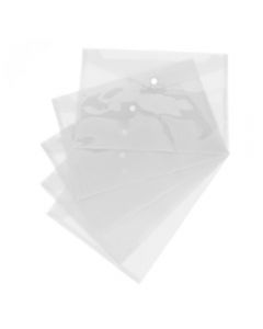 A4 Document Wallets Transparent Clear Polypropylene 23.5 x 33.5 cm Pack of 5