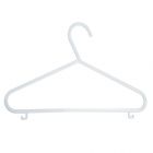 White Plastic Children's Clothes Hanger with Shoulder Notches - 29cm