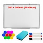 Avartek Magnetic Drywipe Whiteboard Aluminium Frame - 700 x 500mm (70 x 50cm)