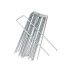 100 Silver Galvanised Grass Pins 150mm