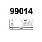 Dymo 99014 / S0722430 Compatible Labels, 101mm x 54mm, 220 Labels, White, Permanent