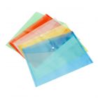 5 x A4 Plastic Wallets Stud Document Wallet Files Folders Filing School Office