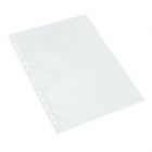 50 x A4 Plastic Punch Punched Pockets 30 Micron Folders Filing Wallets Sleeves