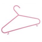 Pink Plastic Children's Clothes Hanger with Shoulder Notches - 29cm