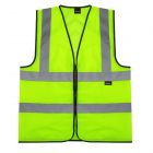 Hi Vis Vest Vest Yellow - High Viz Visibility Work Safety Waistcoat - Large