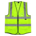 Yellow Hi-Vis Vest / Class 2 Safety Vest Hi-Visibility Waistcoat - Large