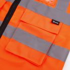 Orange Hi-Vis Vest / Class 2 Safety Vest Hi-Visibility Waistcoat - Large