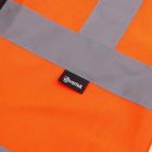 Hi Vis Vest Vest Orange - High Viz Visibility Work Safety Waistcoat  - Large