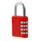 AVARTEK - Combination Combi Resettable Padlock Security 4-Digit - 40mm - RED