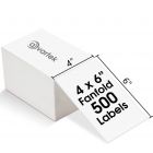 4x6" Fanfold Thermal Shipping Labels (500 Labels) - 1 Stack