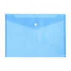 A4 Document Wallets Transparent Blue Polypropylene 23.5 x 33.5 cm Pack of 5