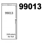 Dymo 99013 / S0722410 Compatible Labels, 89mm x 36mm, 260 Labels, Clear, Permanent