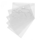 A4 Document Wallets Transparent Clear Polypropylene 23.5 x 33.5 cm Pack of 5