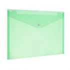 A4 Document Green Wallets Transparent Polypropylene 23.5 x 33.5 cm Pack of 5