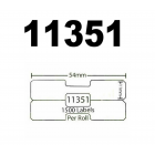 Dymo 11351 Compatible Labels, 11mm x 54mm, 1500 Labels, White, Permanent