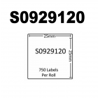 Dymo S0929120 Compatible Labels, 25mm x 25mm, 750 Labels, White, Permanent