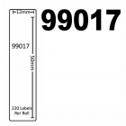 Dymo 99017 / S0722460 Compatible Labels, 50mm x 12mm, 220 Labels, White, Permanent