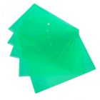 A4 Document Green Wallets Transparent Polypropylene 23.5 x 33.5 cm Pack of 5