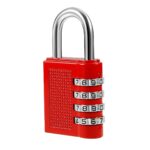 AVARTEK - Combination Combi Resettable Padlock Security 4-Digit - 40mm - RED