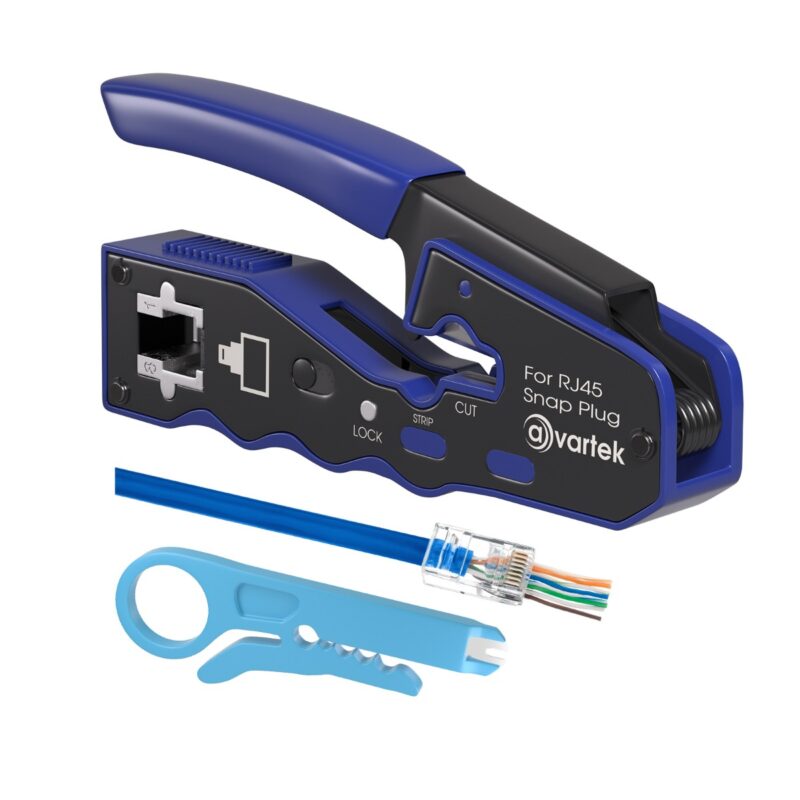 Home 672 Professional RJ45 pass through crimping tool for Cat6a Cat6 Cat5e Cat5