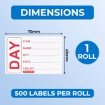 49 x 75mm removable prepped food label for kitchen use