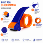 Handheld box sealing tape dispenser for packaging and shipping
