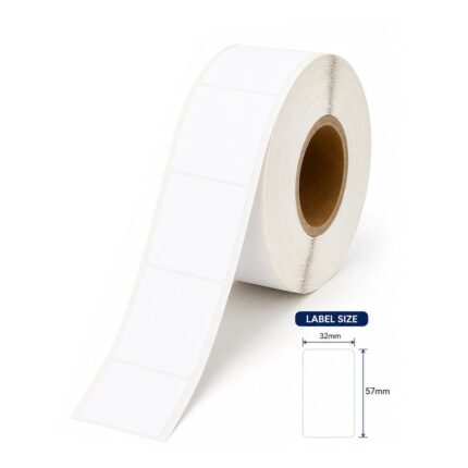 Product 32x57mm white polypropylene thermal labels 1000 self-adhesive labels