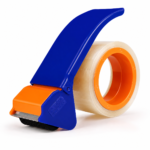 Heavy duty parcel tape dispenser with integrated cutting blade