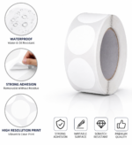 25mm white circle stickers for jars crafts office and organisation
