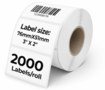 3x2 permanent adhesive thermal barcode and product labels