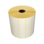 100x25mm permanent self adhesive white thermal label roll
