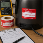 electrical safety failed PAT test warning labels