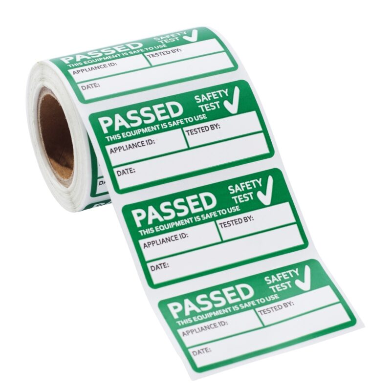 250 personalised 4th Edition PAT test labels portable appliance stickers